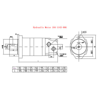 Hydraulic Motor 104-1143-006 104-1143 For Eaton Char-Lynn 2000 Series