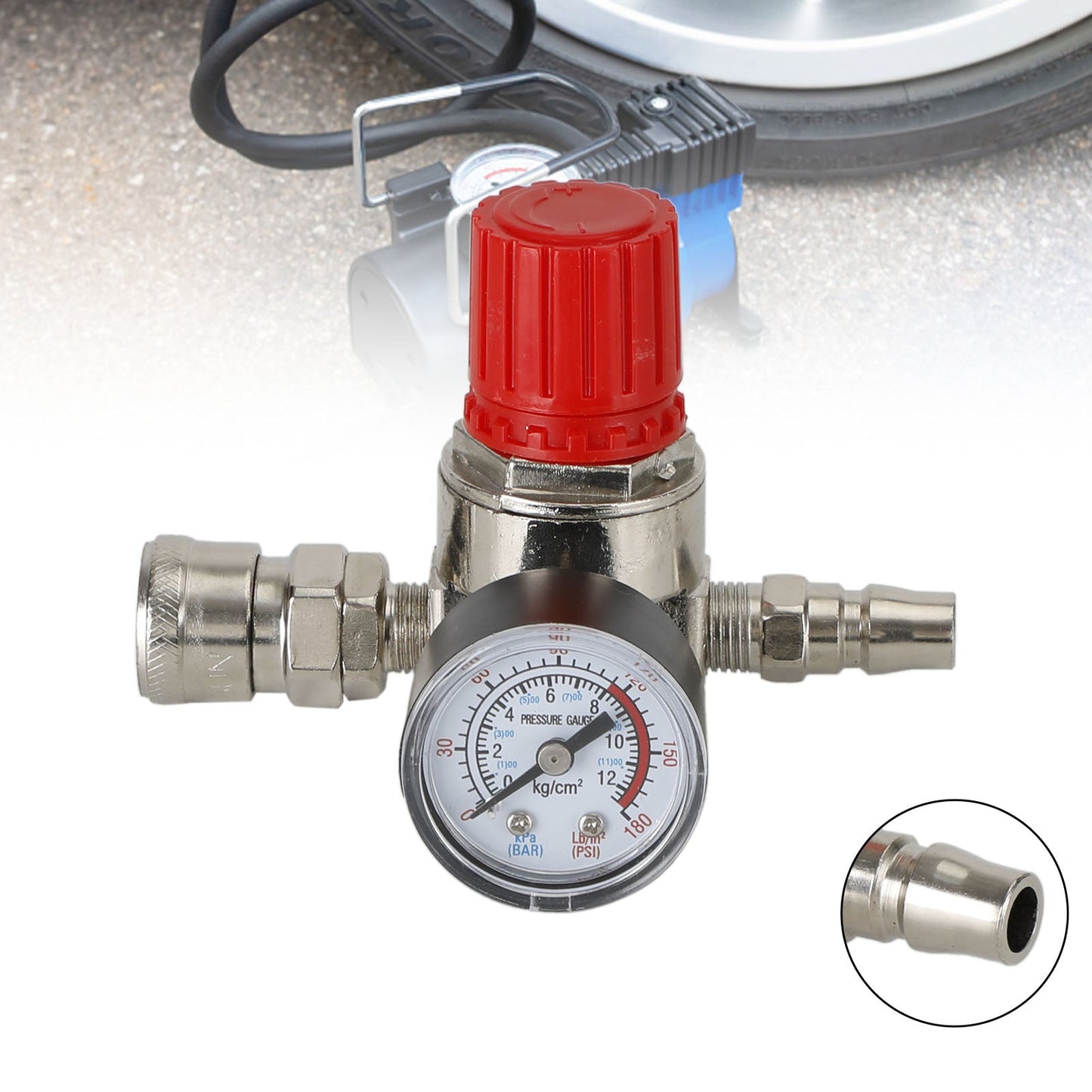 Air Compressor 1/4" Regulator Pressure Gauge Switch Valve Control 175 Psi Generic