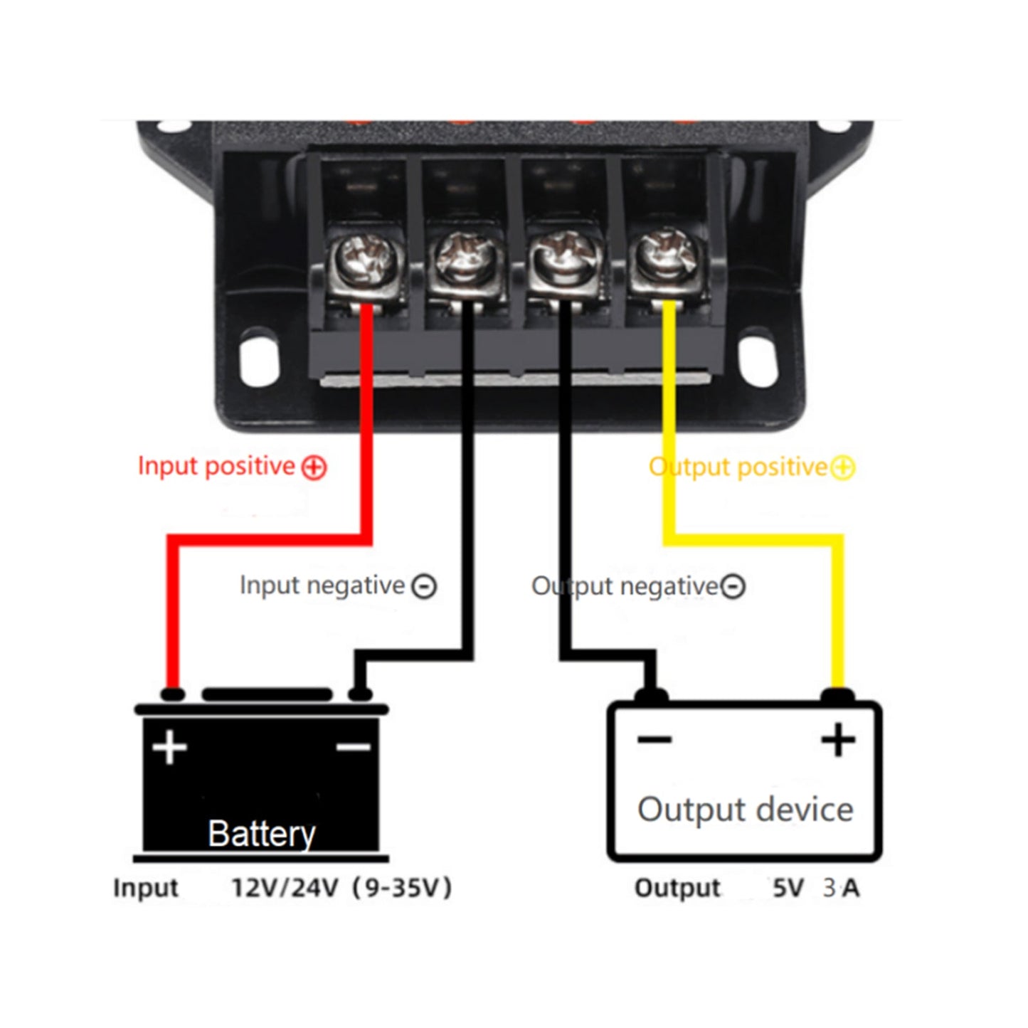 DC 12V/24V Step Down To DC 5V 3A 15W Voltage Regulator Reducer Power Converter Generic