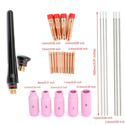 37pcs TIG Welding Torch 17/18/26 Wear Parts Set Generic