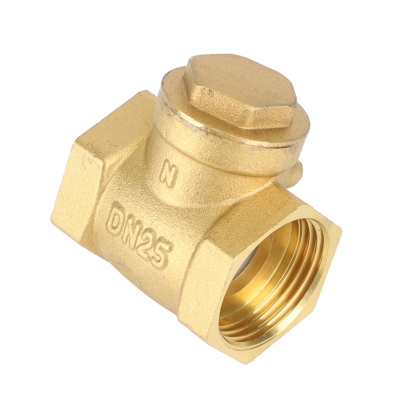 1" NPT Brass Water Oil Gas Swing Check Valve Threaded Plumbing Fitting