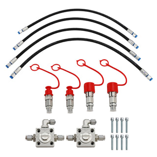 2 Three Way Diverter Valves For 1-2 Ton Chinese Mini Excavator W/ Quick Connects
