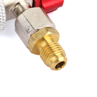 2x 1/4" Quick Connector Adapter Coupler Auto A/C Manifold Gauge Low/High HVAC
