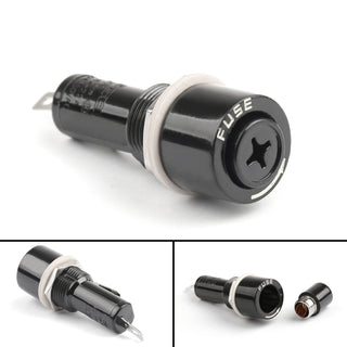 SCI R3-22 Panel Mount Chassis Fuse Holder For 6x30mm Glass Fuses 10A 250V