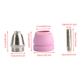 25Pcs Plasma Cutter Consumables AG-60 SG-55 Plasma Torch Cutting