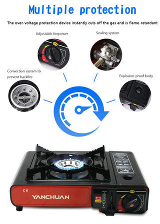 Butane/Liquefied Gas Tank Dual-Purpose Burner Camping Stove 🔥