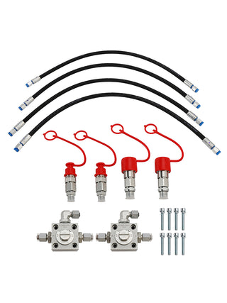 2 Three Way Diverter Valves For 1-2 Ton Chinese Mini Excavator W/ Quick Connects