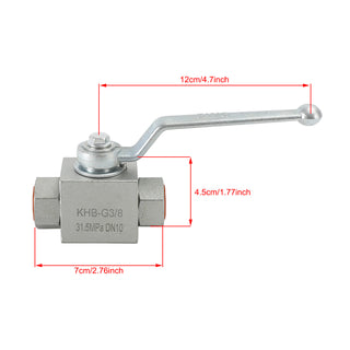Hydraulic Valve KHB Ball Valve 1/4"/3/8"/1/2"NPT High Pressure Ball Valve