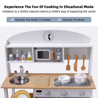 Play Kitchen Kids Cookware Microwave Toy Gift Play Set For Boys Girls Age 3-8