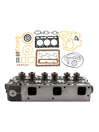 Complete Cylinder Head & Full Gasket Kit Compatible With Kubota D1305 Engine Generic