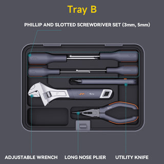topteng Multifunctional Home & Auto & Woodworkers Repair Tool Kit