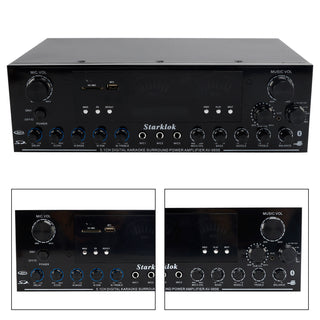3000W Stereo HiFi Power Amplifier 5.1-Channel Home Karaoke Bluetooth Amplifier
