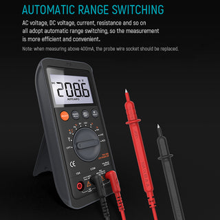 topteng Digital Multimeter Tester, DC AC Voltmeter Ohm Volt Amp Continuity Test