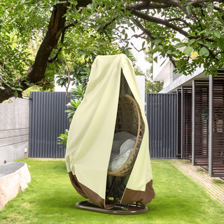 topteng Patio Egg Chair Cover Hanging Outdoor Double Wicker Egg Swing Covers Waterproof