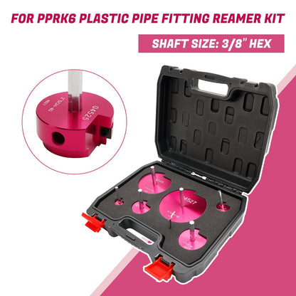 04529 For PPRK6 Plastic Pipe Fitting Reamer 6 Piece Kit For1/2" Drills Generic