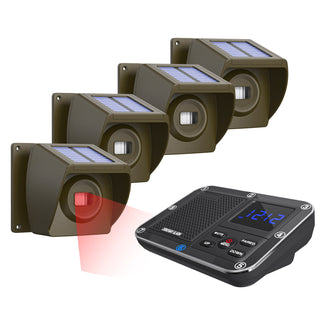 Solar Outdoor Powered Driveway Alarms Anti-Theft Wireless For Fish Pond Orchard