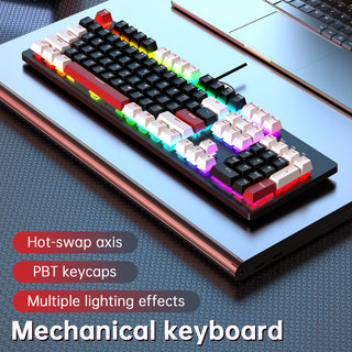 104Key Wired Mechanical Linear Switch Gaming Keyboard Hot-Swappable Customizable