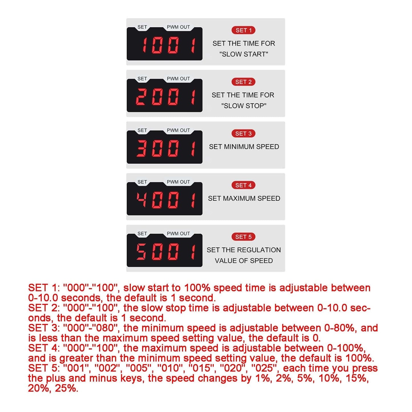 12V 24V 48V 30A PWM Motor Speed Controller Dimmer Soft Start /Stop DC 12-80V Generic