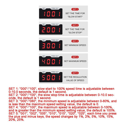 12V 24V 48V 30A PWM Motor Speed Controller Dimmer Soft Start /Stop DC 12-80V Generic