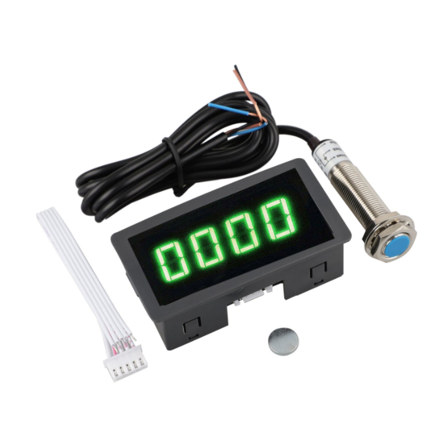 4 Digital LED Tachometer RPM Speed Meter With Hall Proximity Switch Sensor NPN Generic