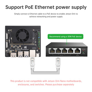 NVIDIA Jetson Orin Nano/NX Ethernet POE Expansion Board Supports 802.3af/at