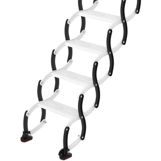 12 Steps Black Loft Wall Folding Pulldown Attic Ceiling Ladder Stairs 39.4*27.6"