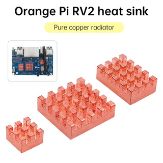 Orange Pi RV2 Radiator Development Board Pure Copper Heat Sink w Adhesive Cooler