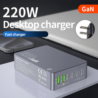 F8A Desktop Charging Station USB 6-Port Fast Charger PD100W Smart Charger US