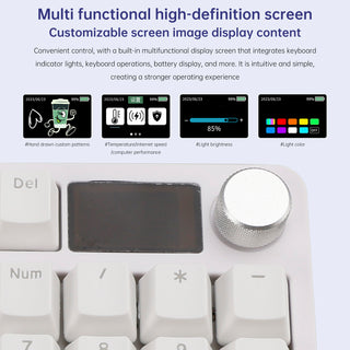 98-Key 2.4G Wireless Bluetooth Three-Mode Mechanical Keyboard DIY Customized RGB