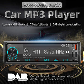 2.5D touch screen 1DIN Bluetooth Stereo Radio FM Car MP3 Player Remote Control