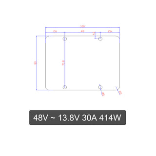 48V to 13.8V 30A Step Down DC DC Converter Voltage Reducer Regulator 414W