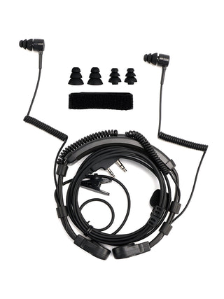K-Head Binaural Telescopic Throat Mic Headset for TK-208 TK-220 TH-D7 TH-F6