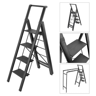 Foldable Drying Rack with Non-slip 4 Step Ladder 330lb Clothing Shoes Drying