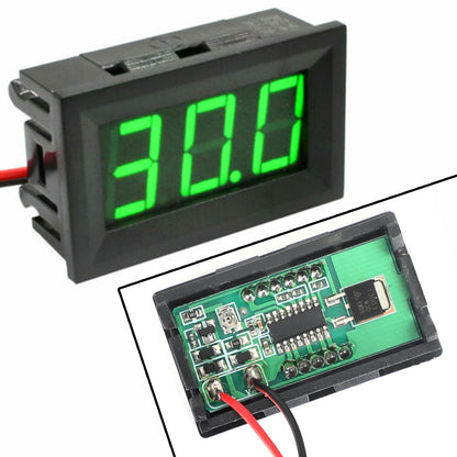 5Pcs Dc5-120V 0.56" 2 Wire Led Digital Display Panel Voltmeter Volt Tester Blue Generic