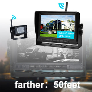 7 inch Display Wireless AHD 1080P Rear View Backup Camera Kit for Truck Trailer