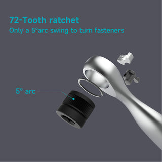 topteng Polycarbonate and Alloy Steel 41-Pieces Mini Ratchet and Screwdriver Set