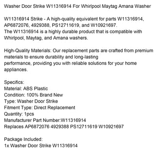 Washer Door Strike W11316914 For  Maytag Amana Washer PS12711619 W10921697