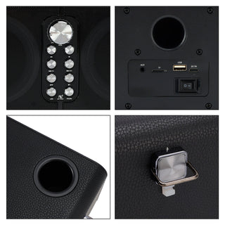 Wireless Bluetooth Speaker Dual Microphone Karaoke All-In-One Outdoor Portable