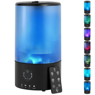 topteng Humidifiers for Bedroom, 3.2L Cool Mist Humidifier for Home Plant and Baby Nursery, Quiet Ultrasonic Humidifier with 360° Nozzle and Colorful Gradient Light, Auto Shut-Off