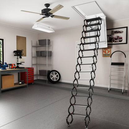 13 Steps Electirc Acctic Ladder Aluminum Folding 11.8FT Remote For Loft Home 35"27.5"Loft Ladder Stairs Electirc Attic Folding Ladder Workshop 13 Steps 3.6M 13 Steps Black Loft Folding Electirc Attic Ceiling Ladder Stairs 35"27.5" 3.6M