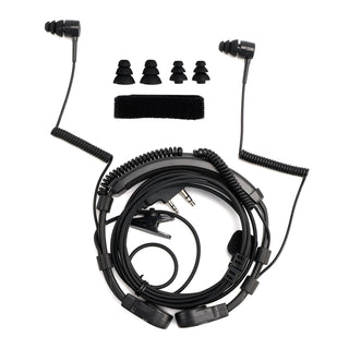 K-Head Binaural Telescopic Throat Mic Headset for TK-208 TK-220 TH-D7 TH-F6