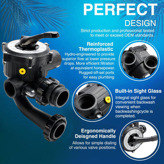 SPX0710X32 Vari-Flo Multiport Valve 1.5“ For Hayward S200 and S240 Series Pool