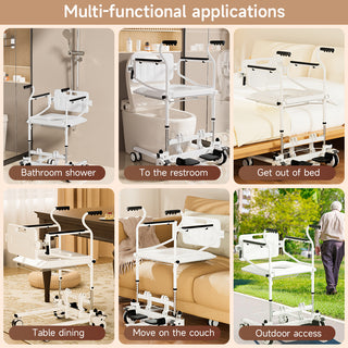 💕Medical Transfer Chair – 250 lb Patient Lift Wheelchair with Removable Split Seat