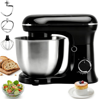 5.5Qt Stand Mixer 3-In-1 Kitchen Mixer with Flat Beater Balloon Whisk Electric dough mixers are suitable for home use. Dough Hook
