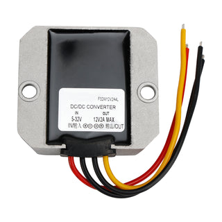 Waterproof DC (5-32V) to 12V 2A Voltage Power Supply Converter Regulator