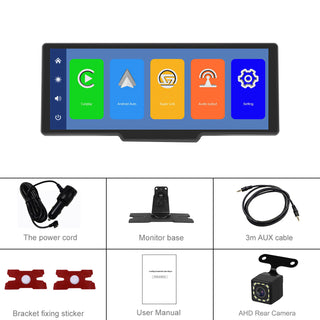 10.26inch HD Car Display CarPlay Car Navigation all-in-one Machine 12 LED Camera