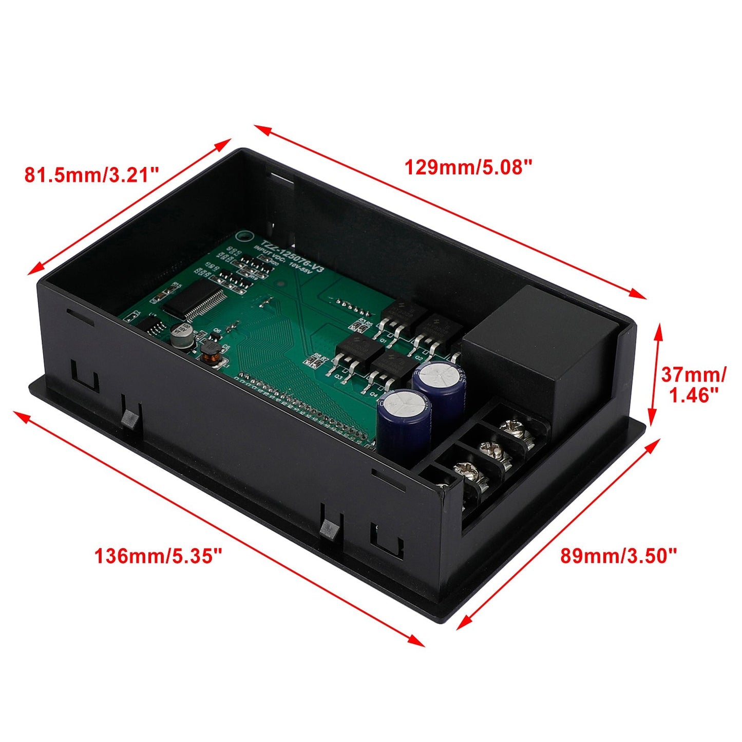 Digital PWM Motor Speed Controller 0~100% DC12V 24V 36V 48V Time Reversible 40A Generic