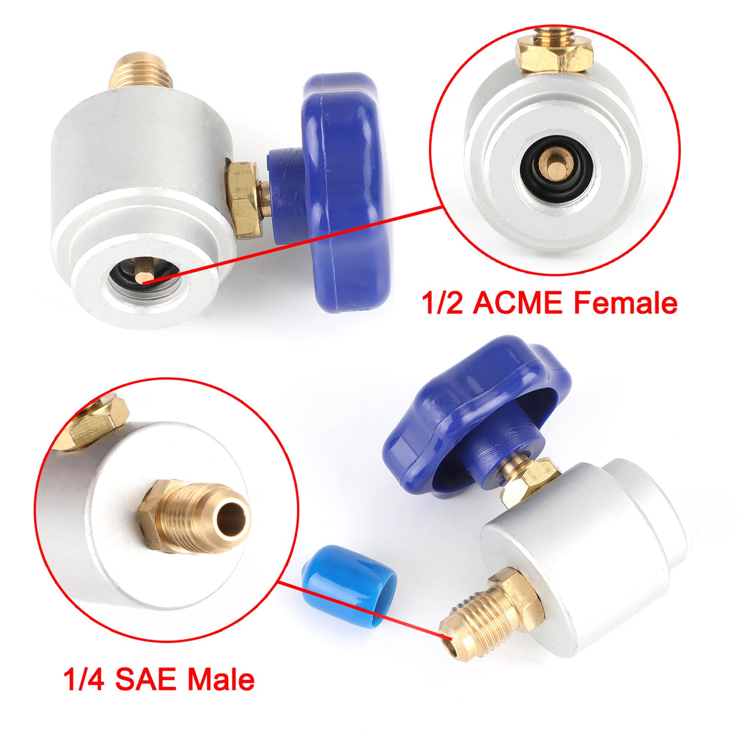 AC Can Tap Valve Refrigerant Dispenser For 1/4"And 1/2"AC Charging Hose