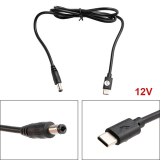 PD USB Charger 12V DC 5.5mm*2.5mm Adapter 1m 39.37inches Charging Cord