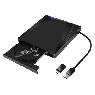 Usb3.0 Type-C External Dvd Rw Cd Drive Player Burner For Laptop Pc Mac Blk